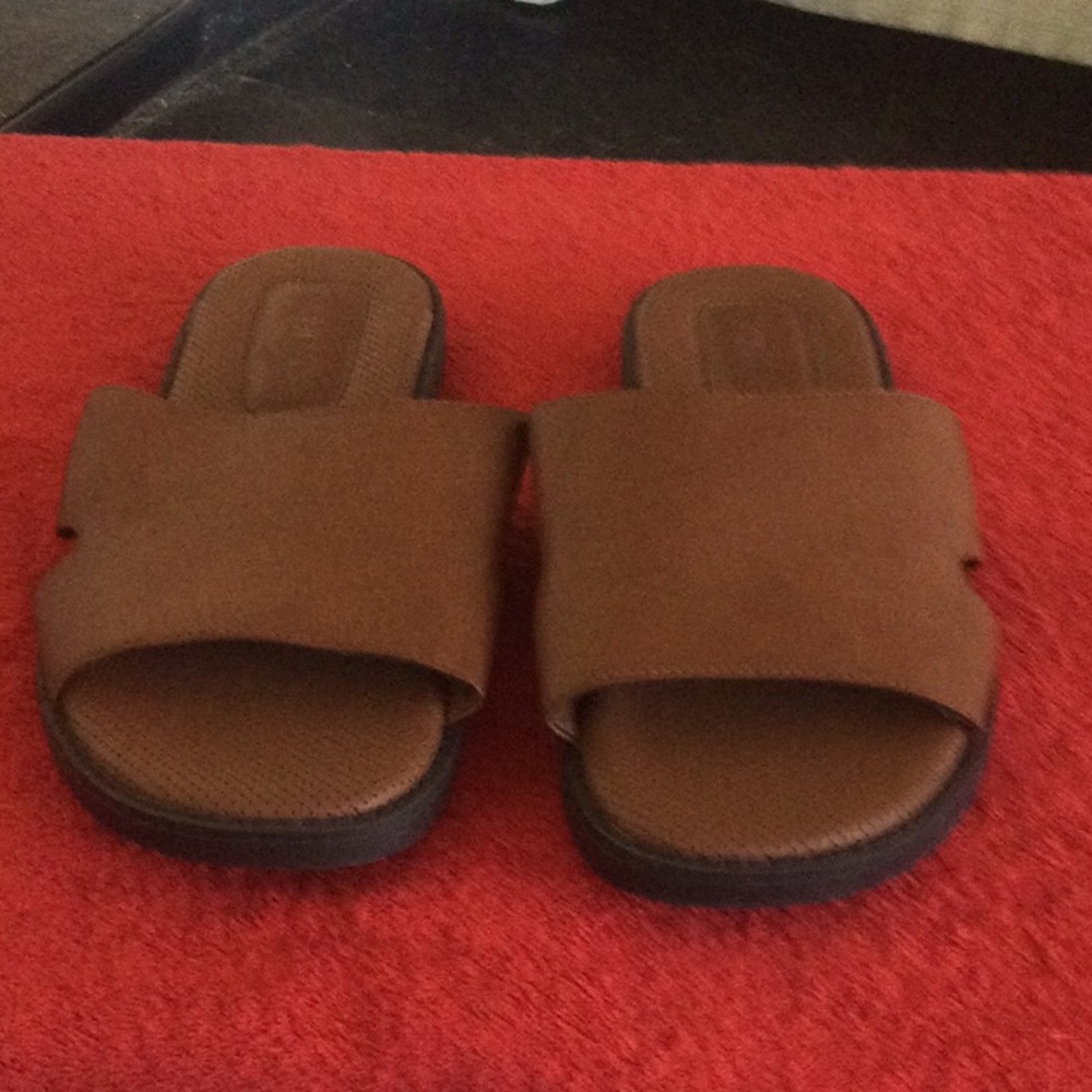 Brown Slide Sandals